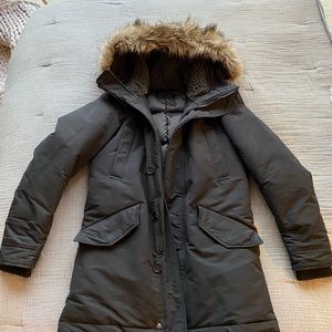 Mens Black Uniqlo Parka